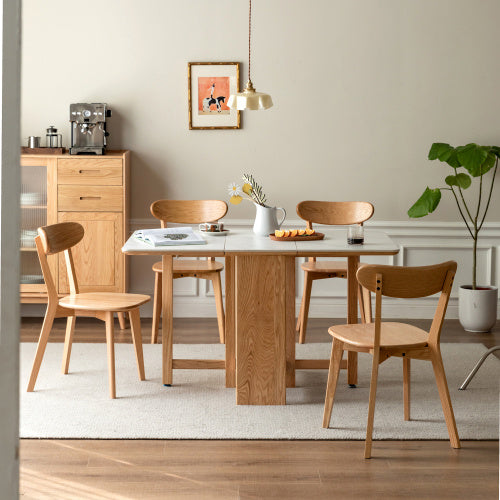 Dining Chair Wooden FAS Grade Oak Natural Wood Made In North America Dirt-free Wood Chair Solid Chair Table Chair Wooden Living Room Chair