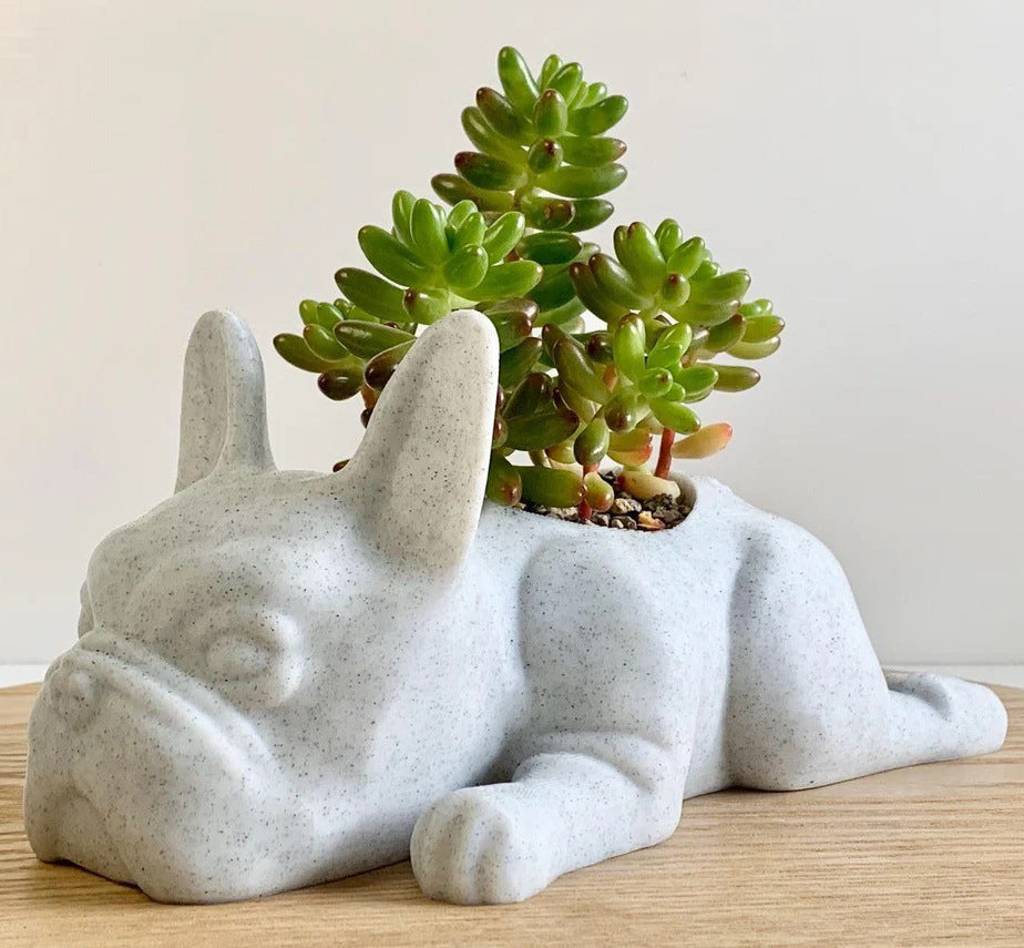 Fleshy Puppy Potted Plant Ornaments Resin Crafts Flower Pot Garden Gardening Decorations